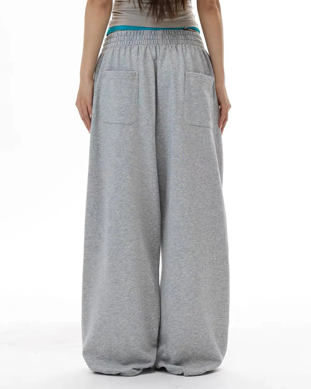 Star Patch Baggy Wide-Leg Sweatpants | Inflation Streetwear
