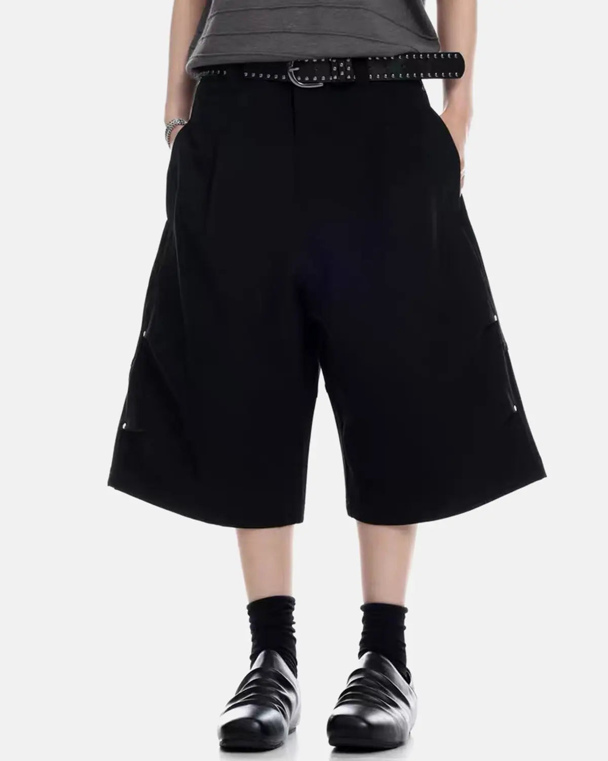 Pleated Cinch Back Tailored Shorts | Inflation Streetwear