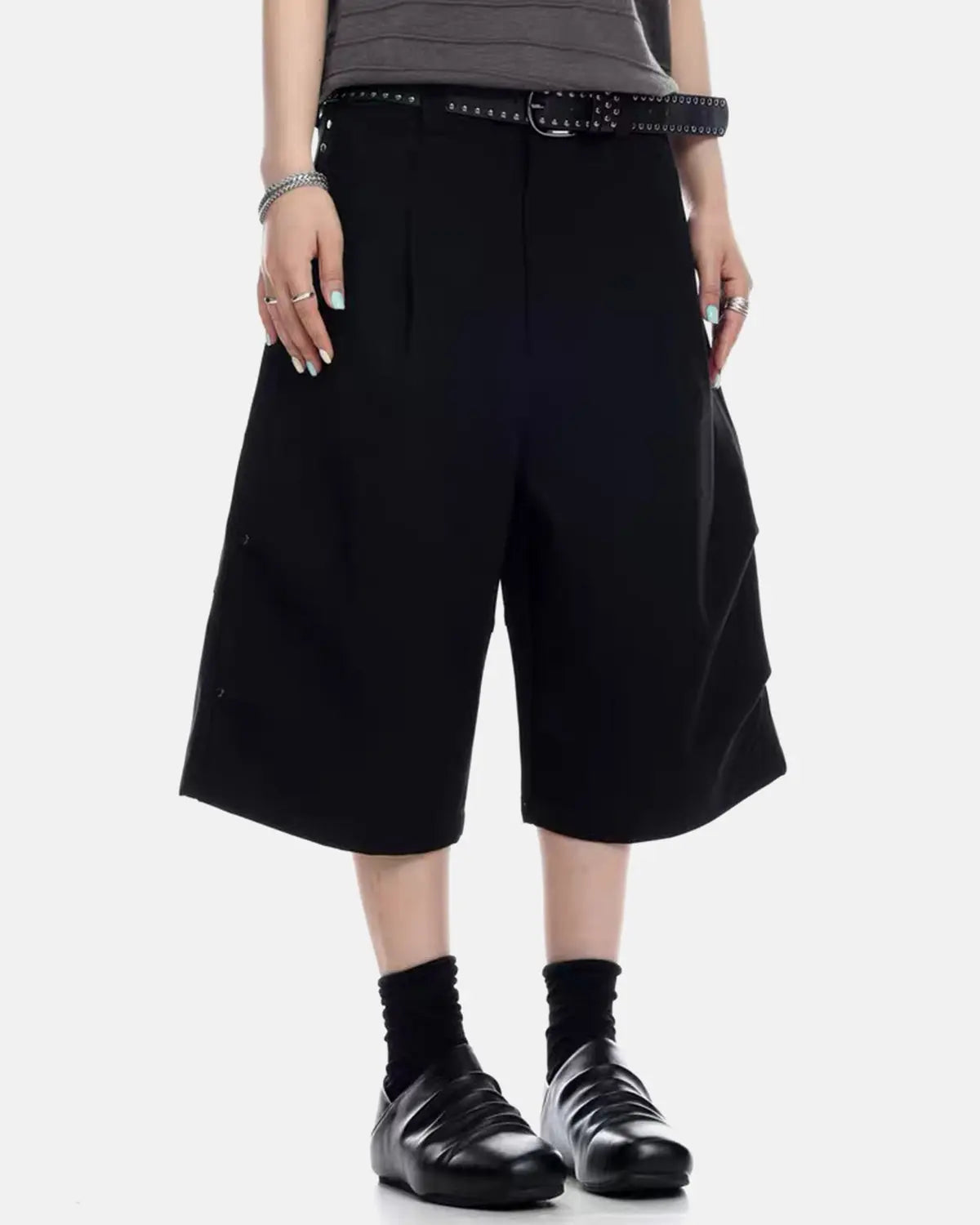 Pleated Cinch Back Tailored Shorts | Inflation Streetwear