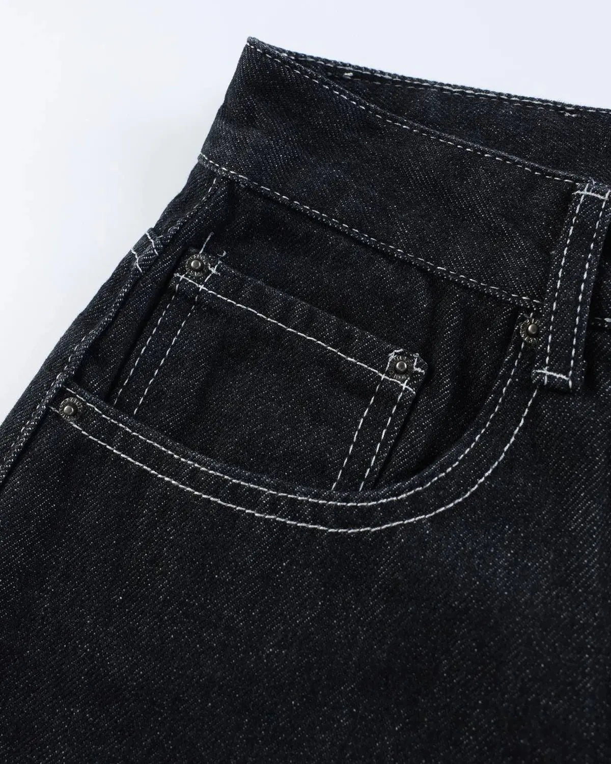 Buckle Detail Raw Denim Jorts | Inflation Streetwear
