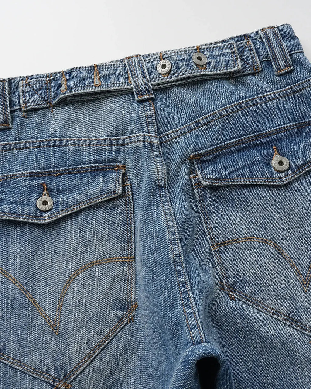 Bamboo Weave Cinch Back Baggy Jeans | Inflation Streetwear