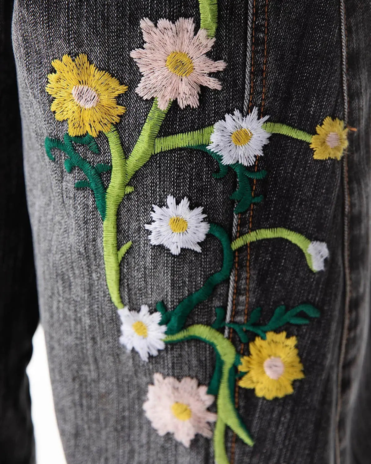 Embroidery Bamboo Weave Baggy Jeans | Inflation Streetwear