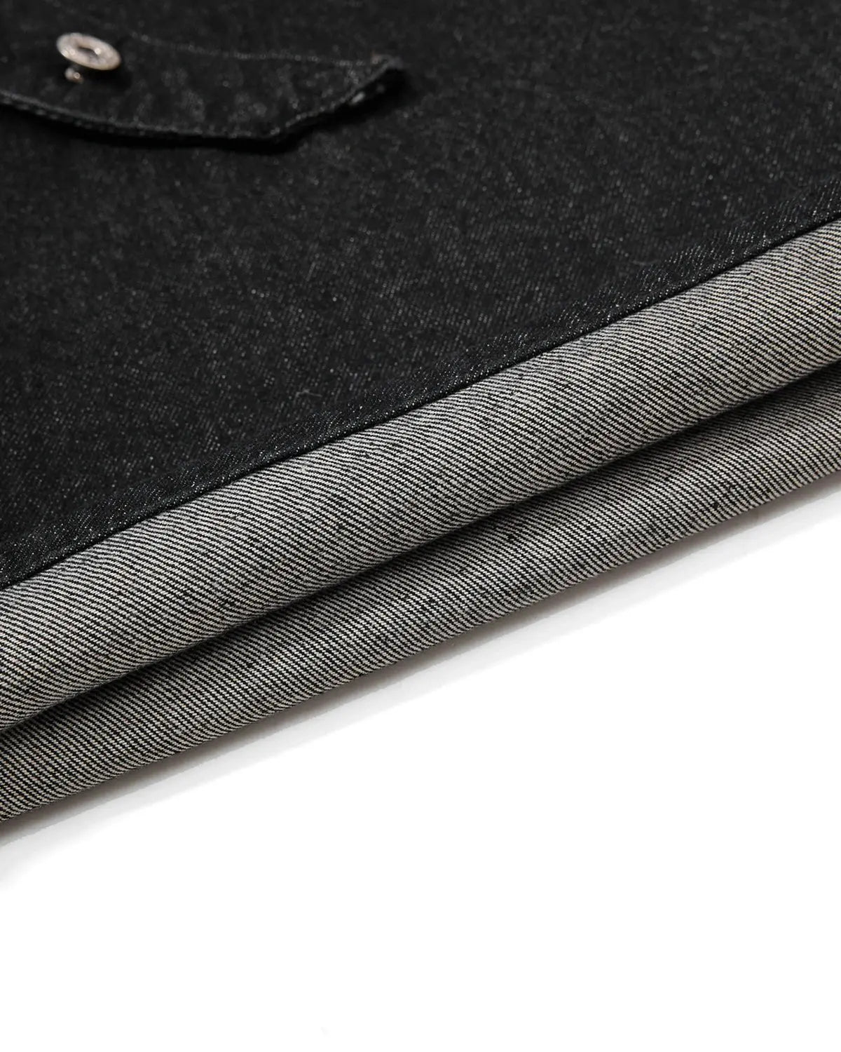 Asymmetric Button Raw Denim Jorts | Inflation Streetwear