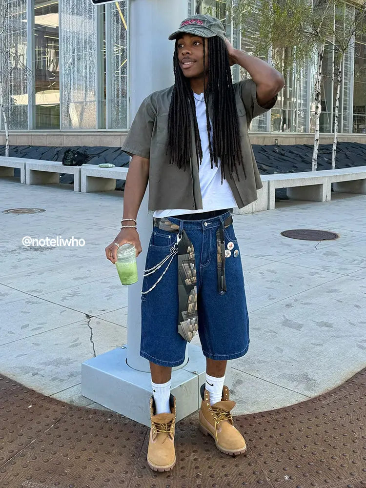 INFLATION Vintage Straight Washed Jorts