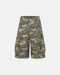 Embroidered Camo Cargo Longline Shorts | Inflation Streetwear