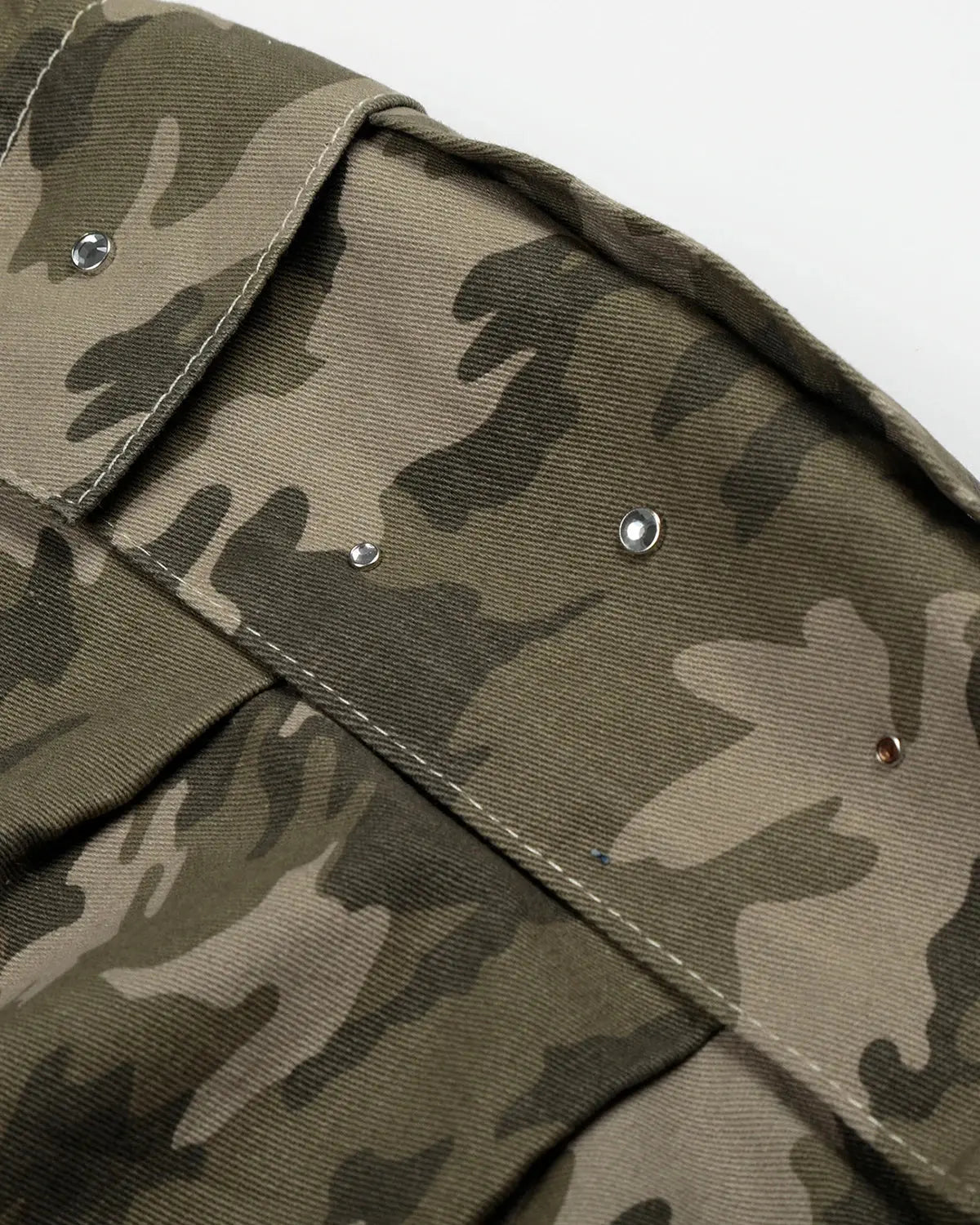 Embroidered Camo Cargo Longline Shorts | Inflation Streetwear