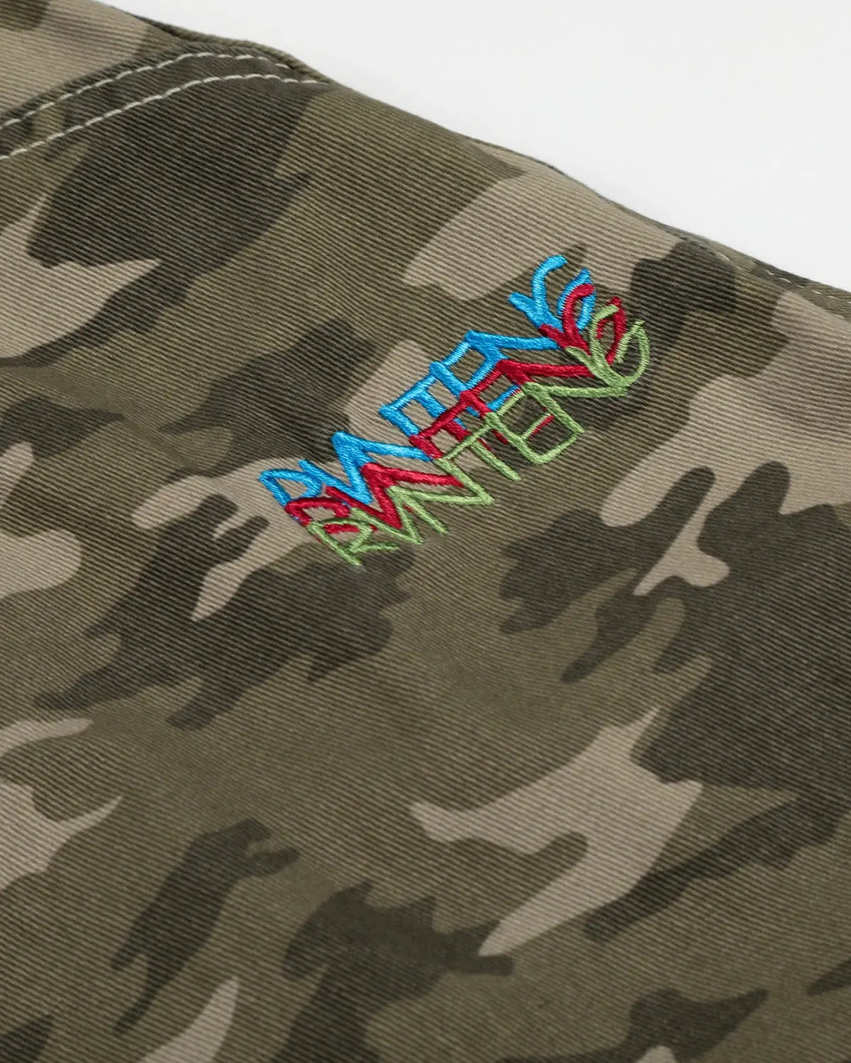 Embroidered Camo Cargo Longline Shorts | Inflation Streetwear