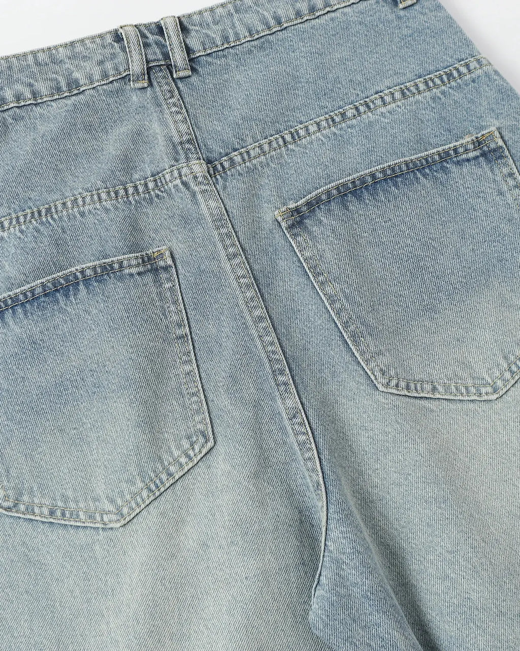 Asymmetric Button Baggy Jeans | Inflation Streetwear