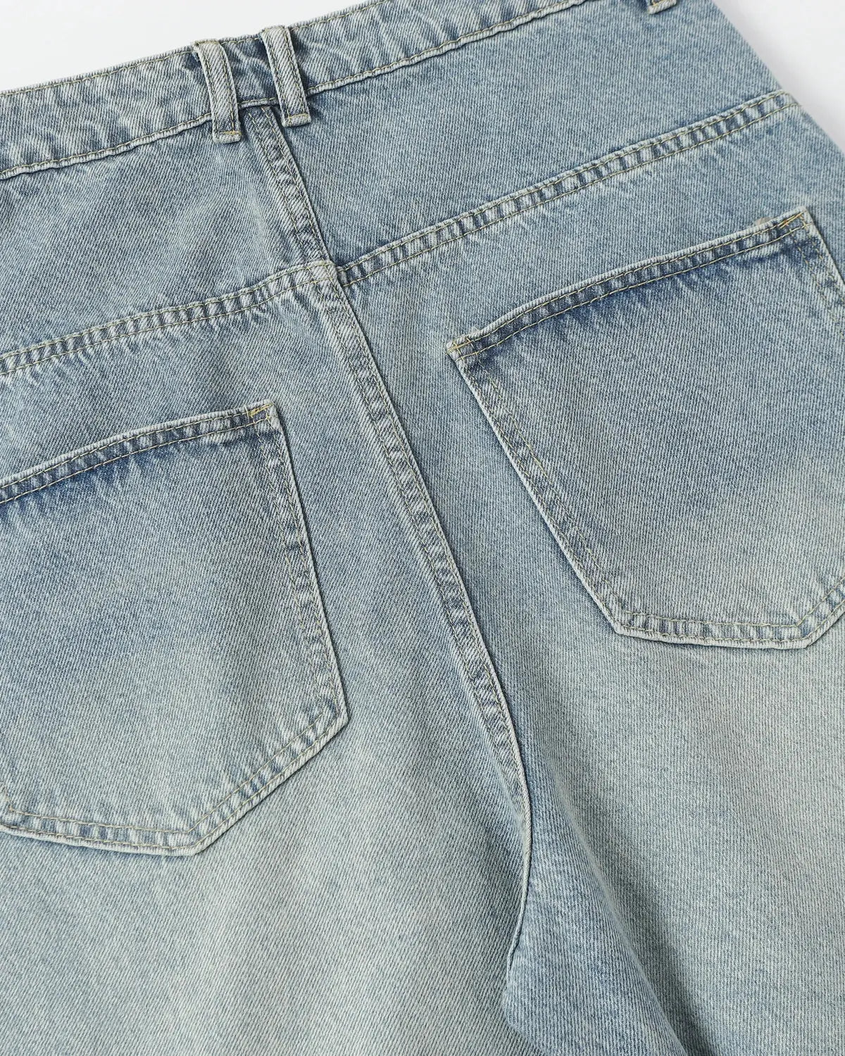 Asymmetric Button Baggy Jeans | Inflation Streetwear